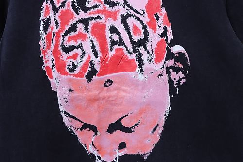 HellStar Dennis Rodman Black-Red T-shirt With Hot-fix Rhinestones