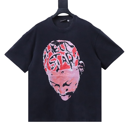 HellStar Dennis Rodman Black-Red T-shirt With Hot-fix Rhinestones