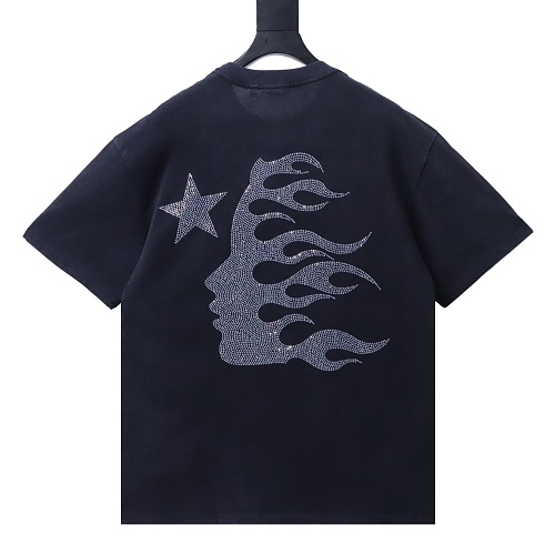 HellStar Dennis Rodman Black-Red T-shirt With Hot-fix Rhinestones