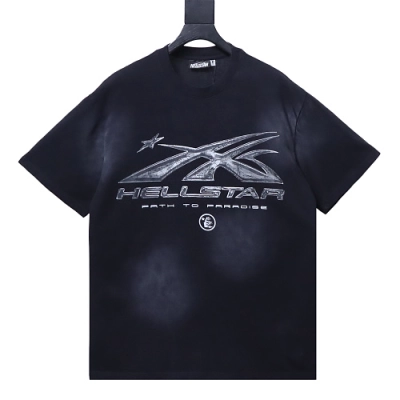Hellstar Sport Logo Gel Black T-Shirt White 01