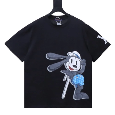 Louis Vuitton Cartoon Rabbit Print T-Shirt Black 01
