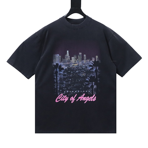 Balenciaga Los Angeles Nightscape Distressed T-Shirt