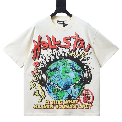 HellStar Broken Smiley Face T-Shirt Apricot 01