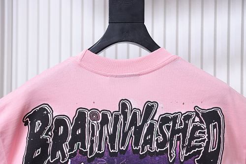 Hellstar Futuristic Tech-Style Graffiti T-Shirt Pink