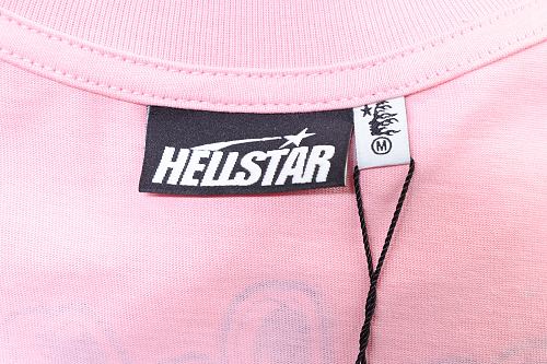 Hellstar Futuristic Tech-Style Graffiti T-Shirt Pink