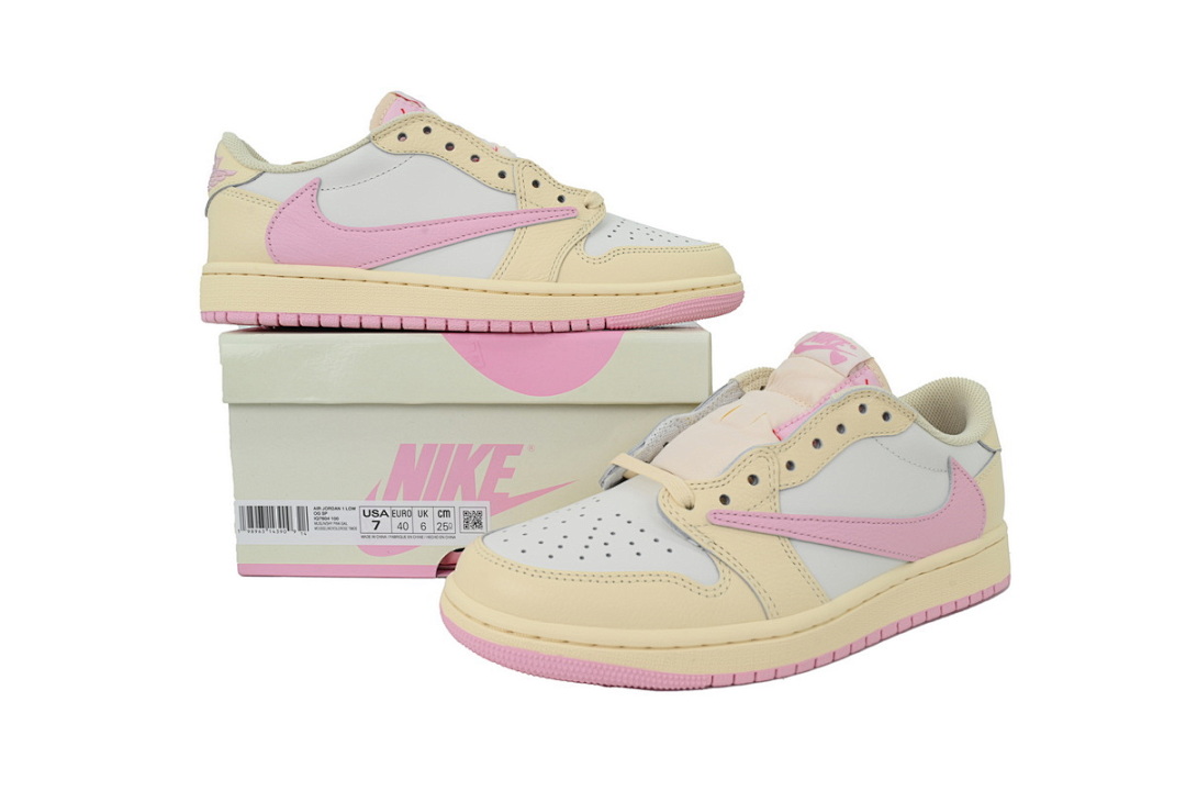 Travis Scott x Air Jordan 1 Low Soft Powder Pouring IQ7604-100