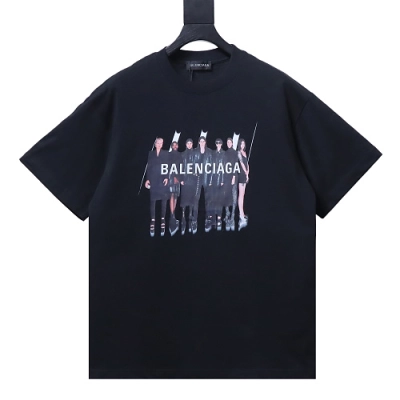 Balenciaga All-Star Portrait Print T-Shirt Black 01