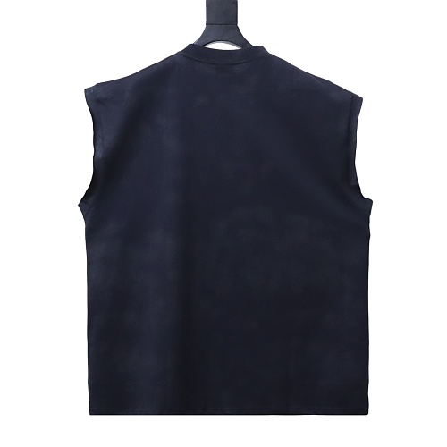 Balenciaga City Nightscape Print Short Sleeve Vest Black