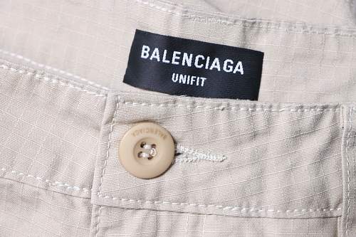 Balenciaga Distressed Plaid-Pocket Denim Shorts