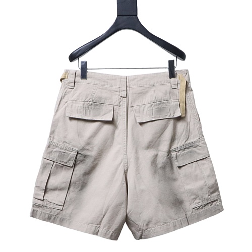 Balenciaga Distressed Plaid-Pocket Denim Shorts
