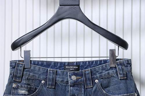 Balenciaga High Summer Distressed Denim Shorts