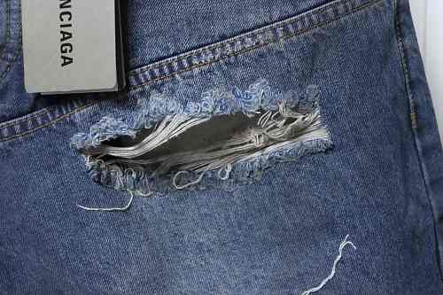 Balenciaga High Summer Distressed Denim Shorts