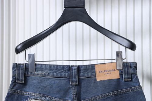 Balenciaga High Summer Distressed Denim Shorts