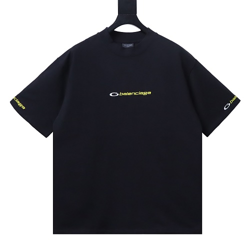 Balenciaga Sleeve Logo Embroidered T-Shirt Black