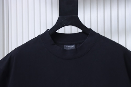 Balenciaga Sleeve Logo Embroidered T-Shirt Black