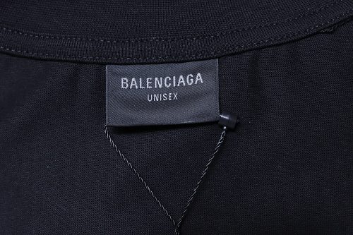 Balenciaga Sleeve Logo Embroidered T-Shirt Black