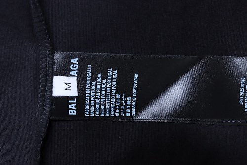 Balenciaga Sleeve Logo Embroidered T-Shirt Black