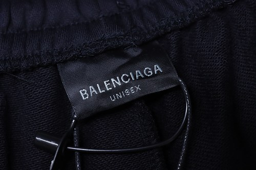 Balenciaga Spray-Paint Letter Drawstring Shorts