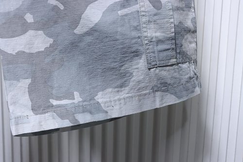 Balenciaga White and Gray Camouflage Shorts
