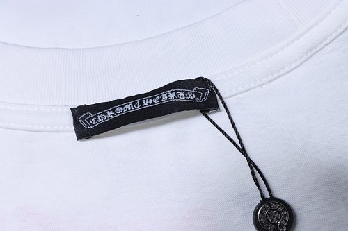 Chrome Hearts Color-block Gothic Script & Cross Print T-Shirt White
