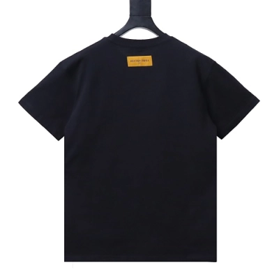 Louis Vuitton Gradient Embroidered T-Shirt Black 02