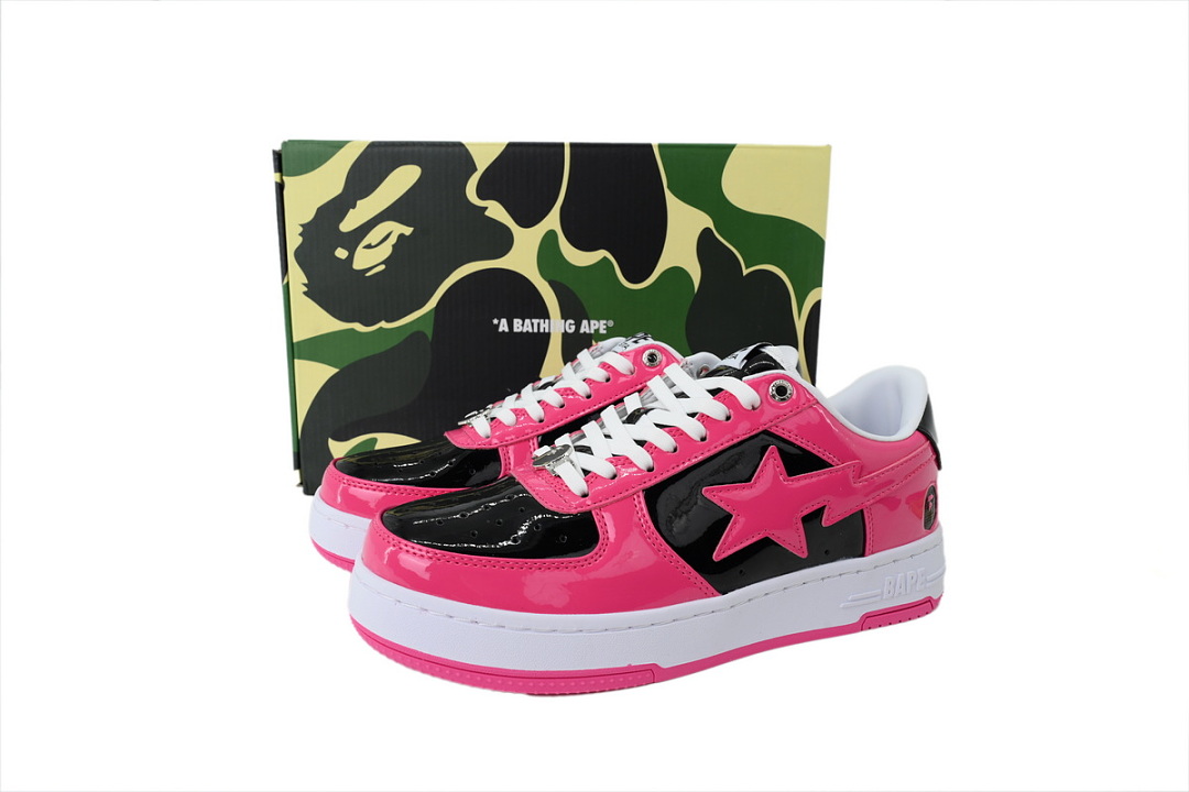 A Bathing Ape Bape SK8 Sta Black Rose Red OZXSHM 1913050