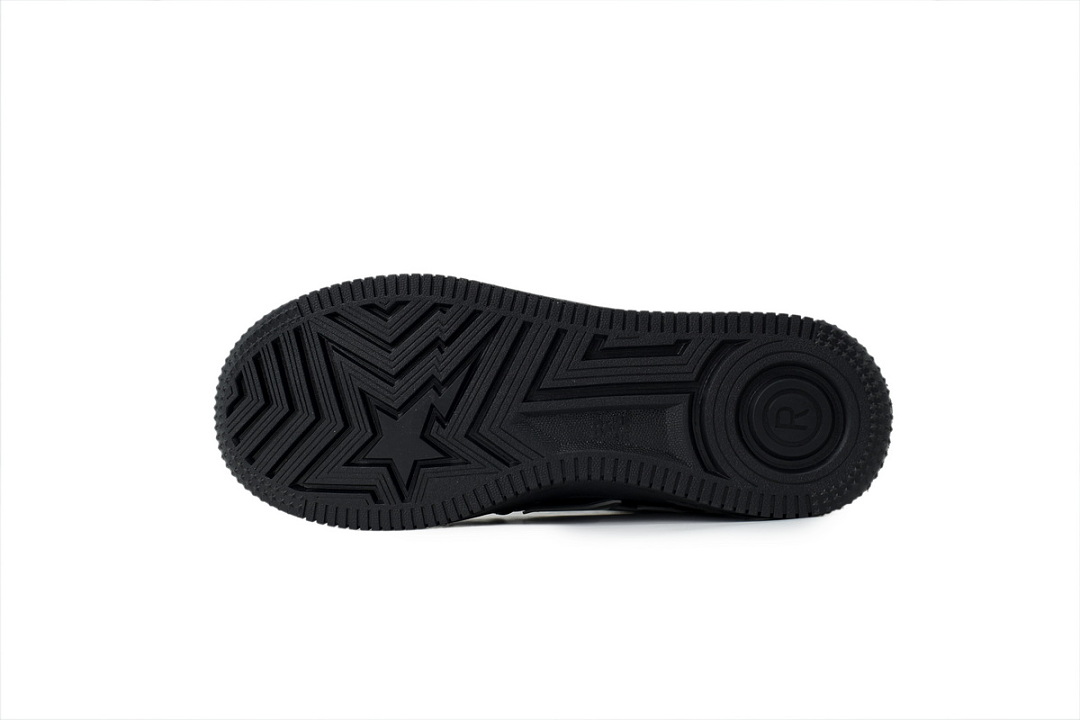 A Bathing Ape Bape SK8 Sta Black Silver OZXSHM 191302M