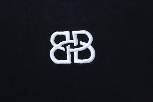 Balenciaga Roma Series Embroidered Distressed T-Shirt Black