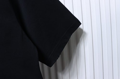 Balenciaga Roma Series Embroidered Distressed T-Shirt Black