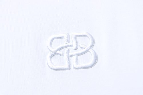 Balenciaga Roma Series Embroidered Distressed T-Shirt White