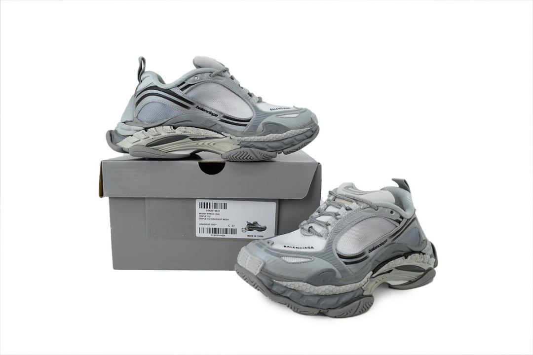 Balenciaga Triple S.2 Sneaker Gradient Grey 865851 WTR2G 1800