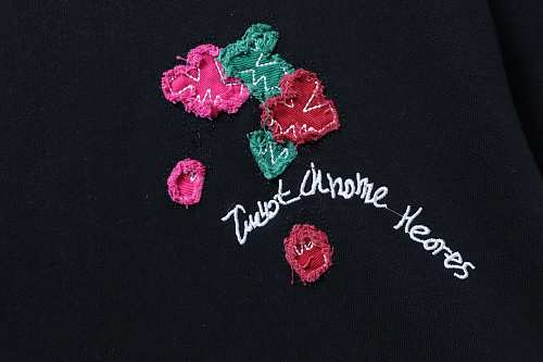 Chrome Hearts Floral Appliqué T-shirt Black