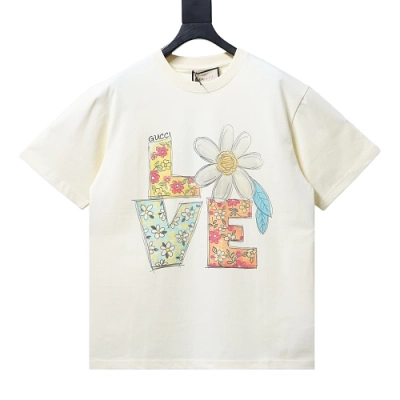 Gucci Cartoon Floral "Love" T-Shirt 01