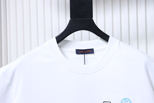 Louis Vuitton Back Four-Leaf Star-Flower Print T-Shirt White