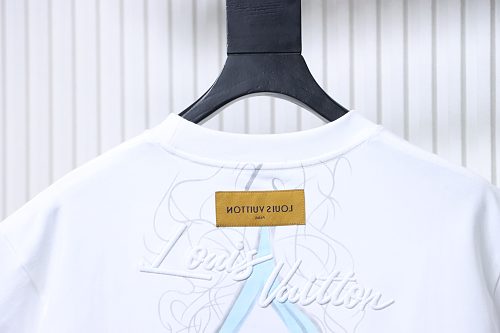 Louis Vuitton Back Four-Leaf Star-Flower Print T-Shirt White