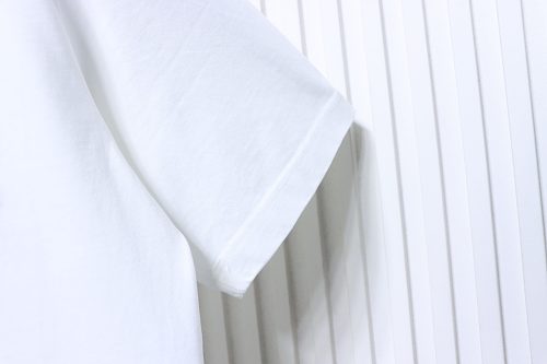 Louis Vuitton Distressed Denim Patchwork Embroidered T-Shirt White