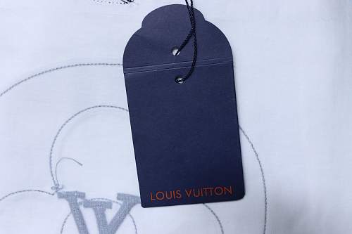 Louis Vuitton Distressed Denim Patchwork Embroidered T-Shirt White
