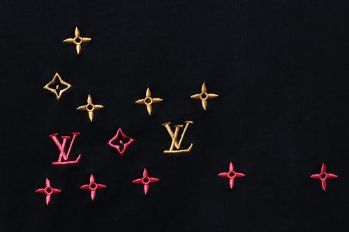 Louis Vuitton Embroidered Hem T-Shirt Black