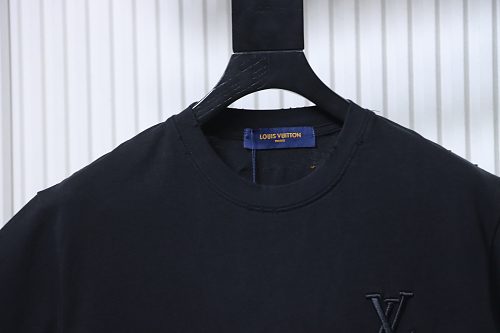 Louis Vuitton Embroidered Hem T-Shirt Black