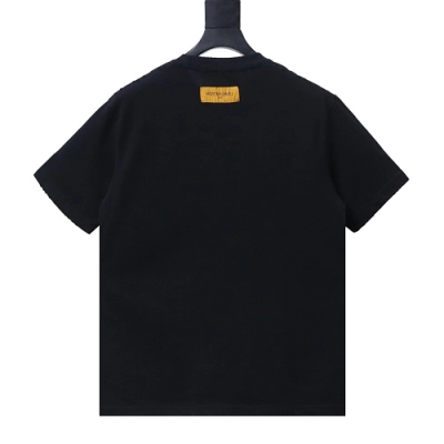 Louis Vuitton Embroidered Hem T-Shirt Black 02