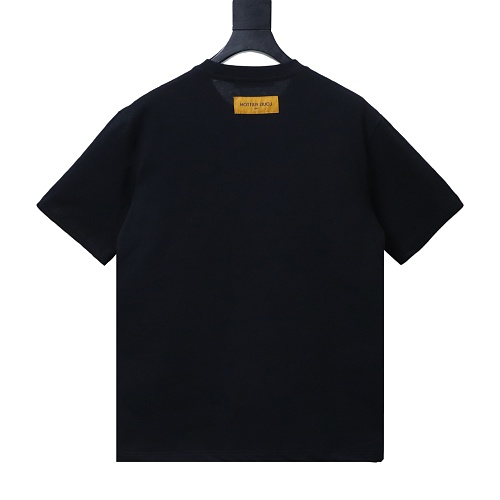 Louis Vuitton Linear Beaded Embroidery T-Shirt Black