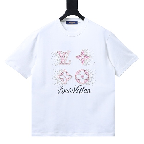 Louis Vuitton Linear Beaded Embroidery T-Shirt White