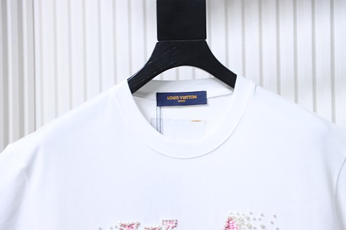 Louis Vuitton Linear Beaded Embroidery T-Shirt White