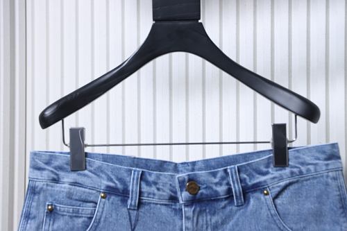 Louis Vuitton Monogram Embossed Denim Shorts