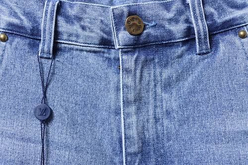 Louis Vuitton Monogram Embossed Denim Shorts