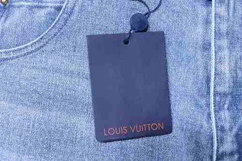 Louis Vuitton Monogram Embossed Denim Shorts