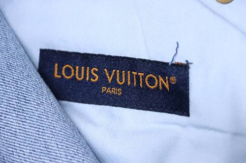 Louis Vuitton Monogram Embossed Denim Shorts