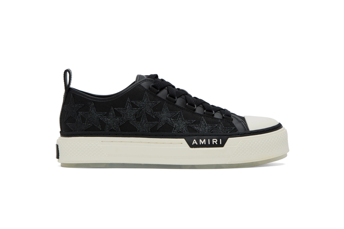 Amiri Stars Court Low-Top Sneakers 'Black Glitter'