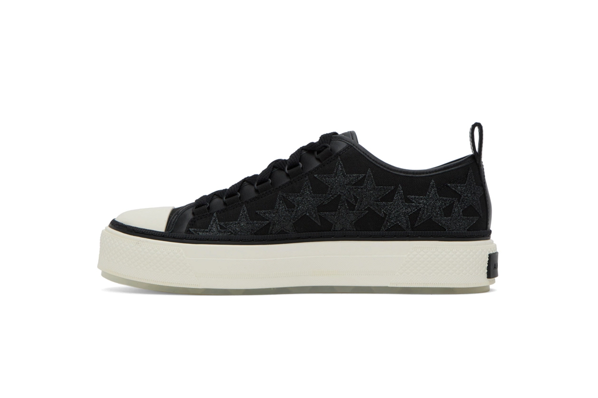 Amiri Stars Court Low-Top Sneakers 'Black Glitter'