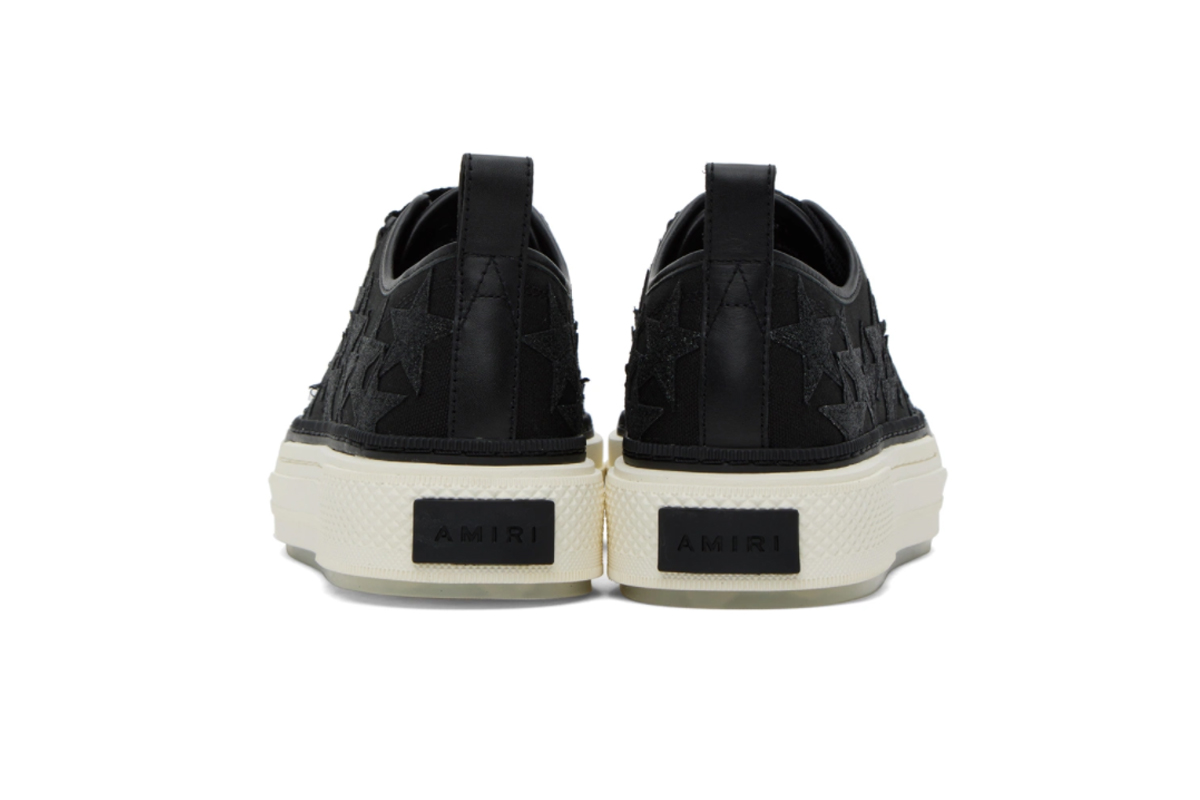 Amiri Stars Court Low-Top Sneakers 'Black Glitter'